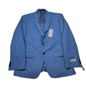 Michael Kors Kent‎ Sport Coat Mens 38S 38 Blue Stretch Classic Fit $295 NEW